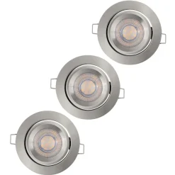 LEDVANCE Simple Dim LED-spotlight i sett med 3 stk. i nikkel