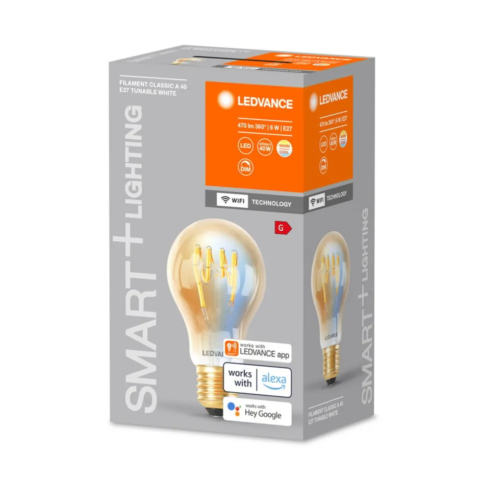 LEDVANCE SMART+ WiFi E27 6W Classic gold 822-850