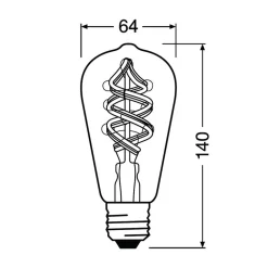 LEDVANCE SMART+ WiFi filament Classic E27 4,5W 827