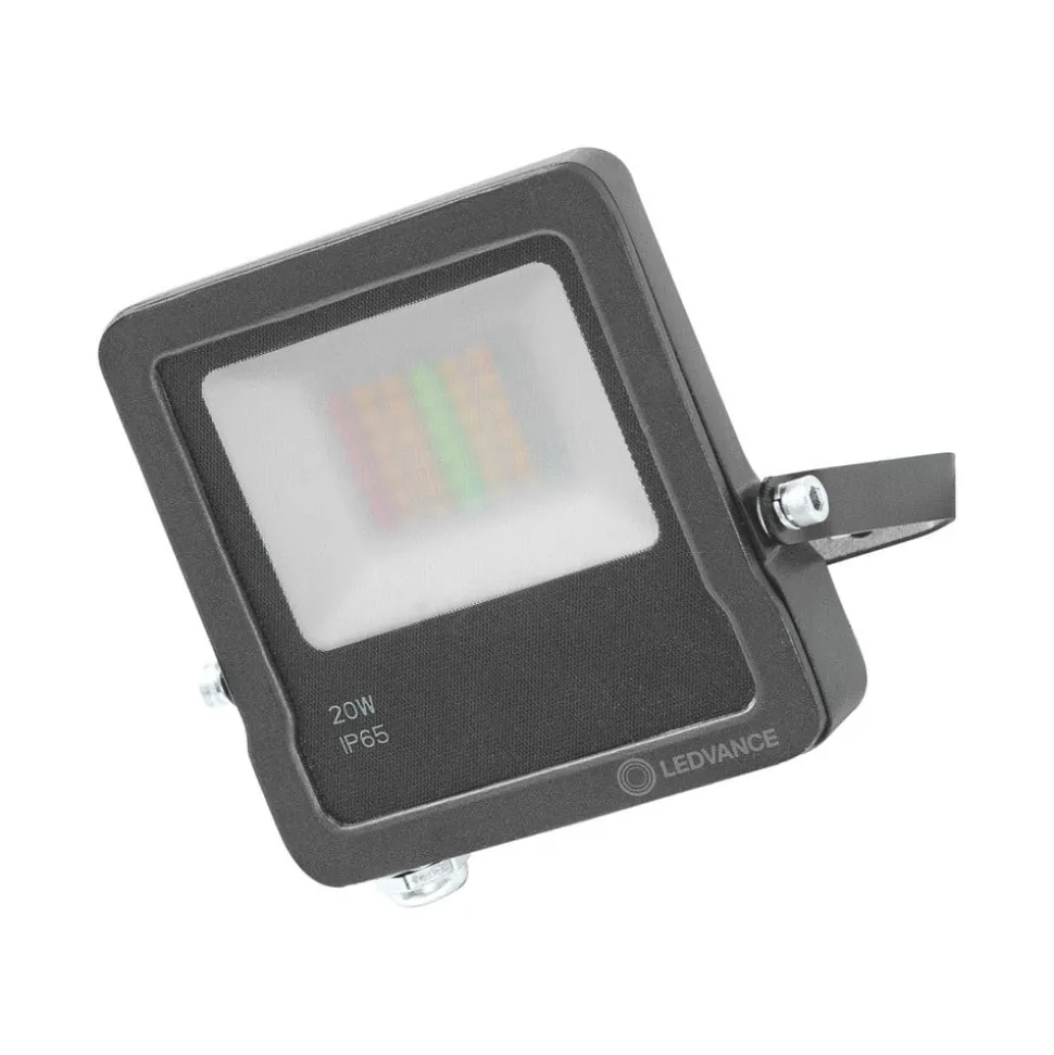 LEDVANCE SMART+ WiFi Floodlight, RGBW, grå, 20W