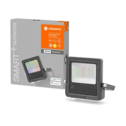 LEDVANCE SMART+ WiFi Floodlight, RGBW, grå, 30W