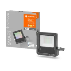 LEDVANCE SMART+ WiFi Floodlight, RGBW, grå, 10W