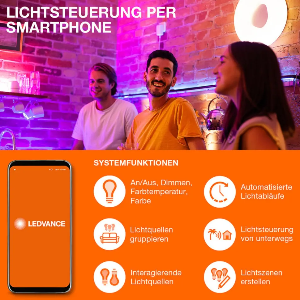 LEDVANCE SMART+ WiFi LED-takvifte sylinder