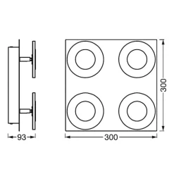 LEDVANCE SMART+ WiFi Orbis Wave IP44 30x30 cm