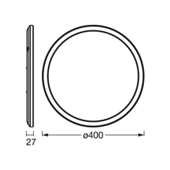 LEDVANCE SMART+ WiFi Orbis ultratynn bakgrunnsbelysning, Ø40cm svart
