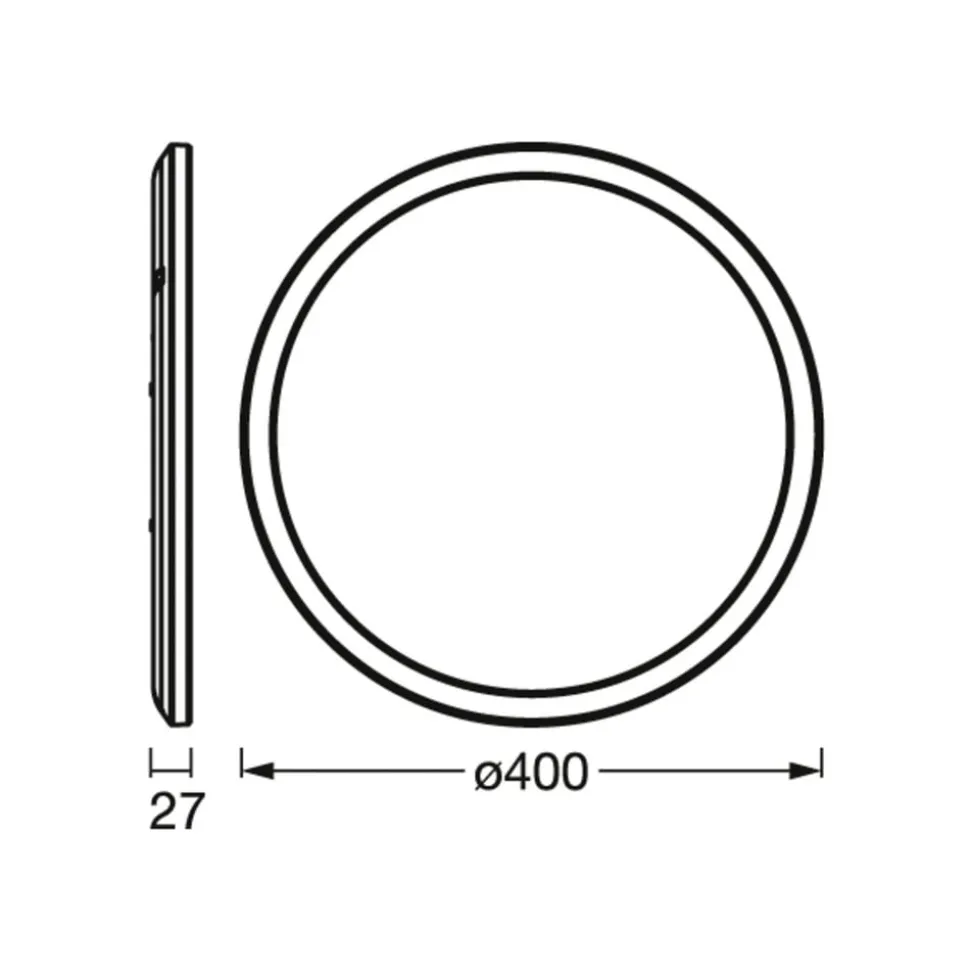 LEDVANCE SMART+ WiFi Orbis ultratynn bakgrunnsbelysning, Ø40cm svart