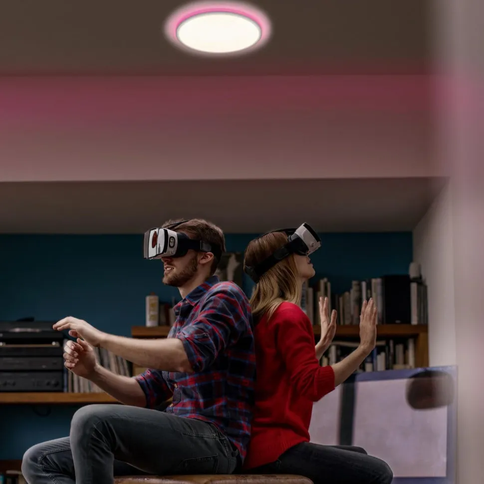 LEDVANCE SMART+ WiFi Orbis ultratynn bakgrunnsbelysning, Ø40cm svart