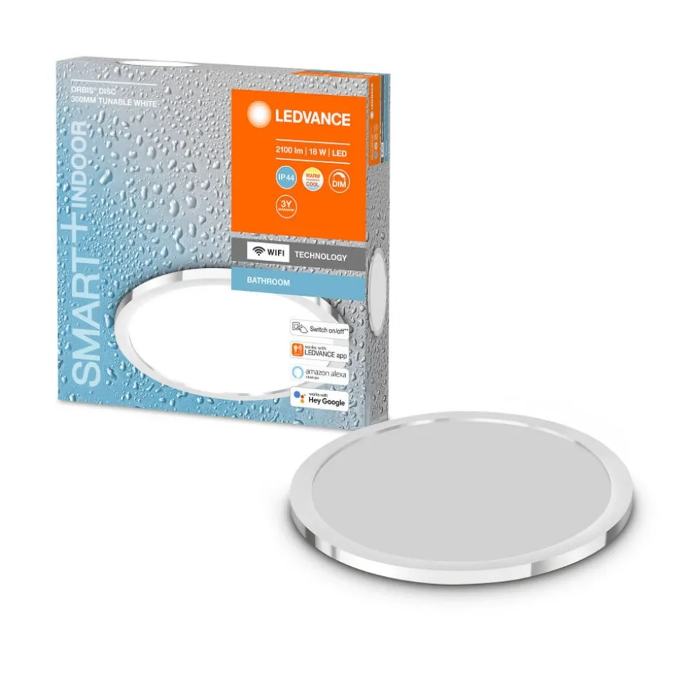 LEDVANCE SMART+ WiFi Orbis Disc, sølv, Ø 30 cm