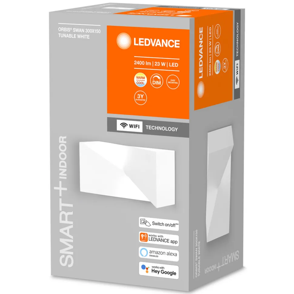 LEDVANCE SMART+ WiFi Orbis Wall Cross, 30x15 cm