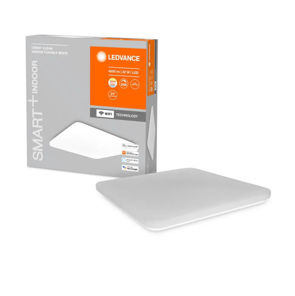 LEDVANCE SMART+ WiFi Orbis Clean, CCT, 53x53 cm