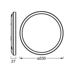 LEDVANCE SMART+ WiFi Orbis ultratynn bakgrunnsbelysning, Ø24cm svart