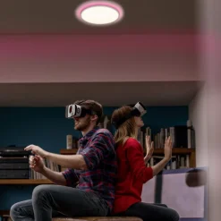 LEDVANCE SMART+ WiFi Orbis ultratynn bakgrunnsbelysning, Ø24cm svart