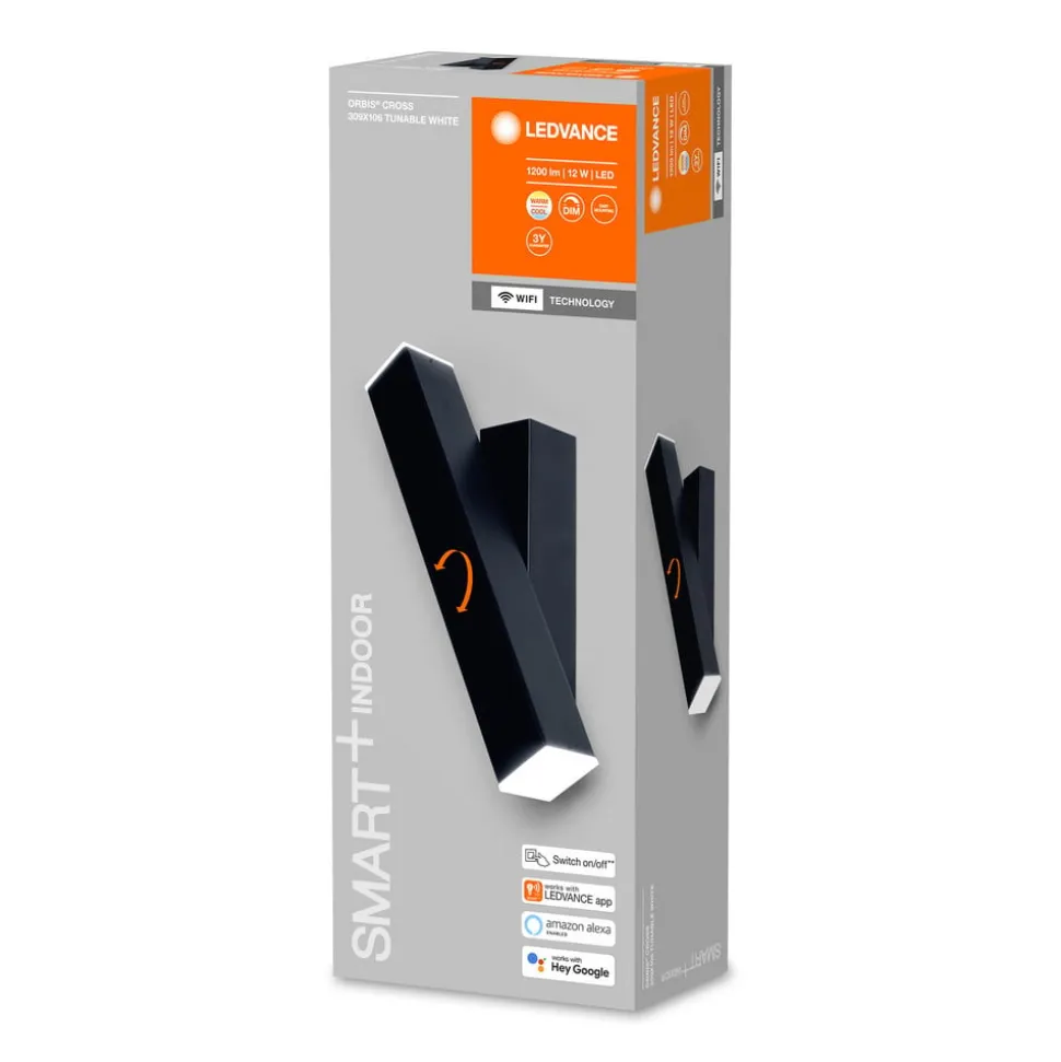 LEDVANCE SMART+ WiFi Orbis Wall Cross, svart