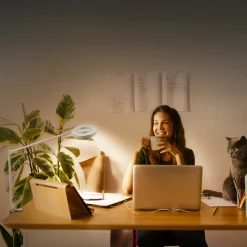 LEDVANCE SUN@Home Panan Desk Disc, klemme, hvit