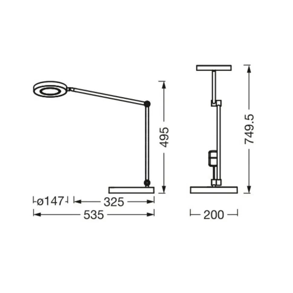 LEDVANCE SUN@Home Panan Desk Disc, bord, svart
