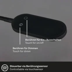 LED-vegglampe 2177015 med dimmer, svart