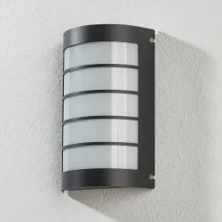 LED-vegglampe Aqua Marco Stål antracitt Raster Sensor