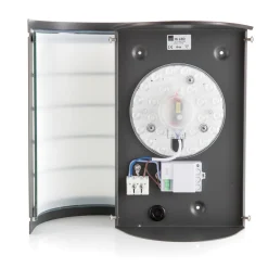 LED-vegglampe Aqua Marco Stål antracitt Raster Sensor