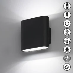 LED-vegglampe batteri Magnetics 2lk bredde 10cm