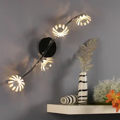 LED-vegglampe Bloom 4 lyskilder sølv
