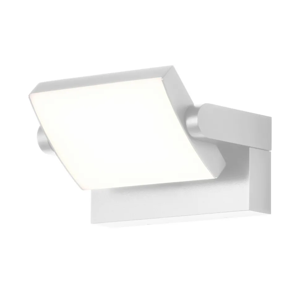 LED-vegglampe CMD 9110, hvit, bredde 21 cm, metall, IP54