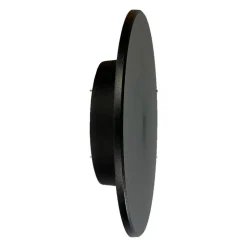 LED-vegglampe Disk, Ø 18 cm, svart, plast, IP65, CCT