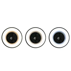 LED-vegglampe Disk, Ø 18 cm, svart, plast, IP65, CCT