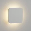 LED-vegglampe Gypsum 15x15cm i hvit gips
