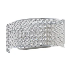 LED-vegglampe i krystall Alizee i krom