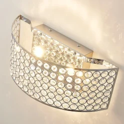LED-vegglampe i krystall Alizee i krom