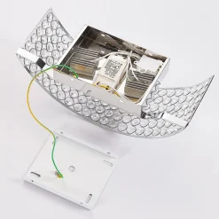 LED-vegglampe i krystall Alizee i krom