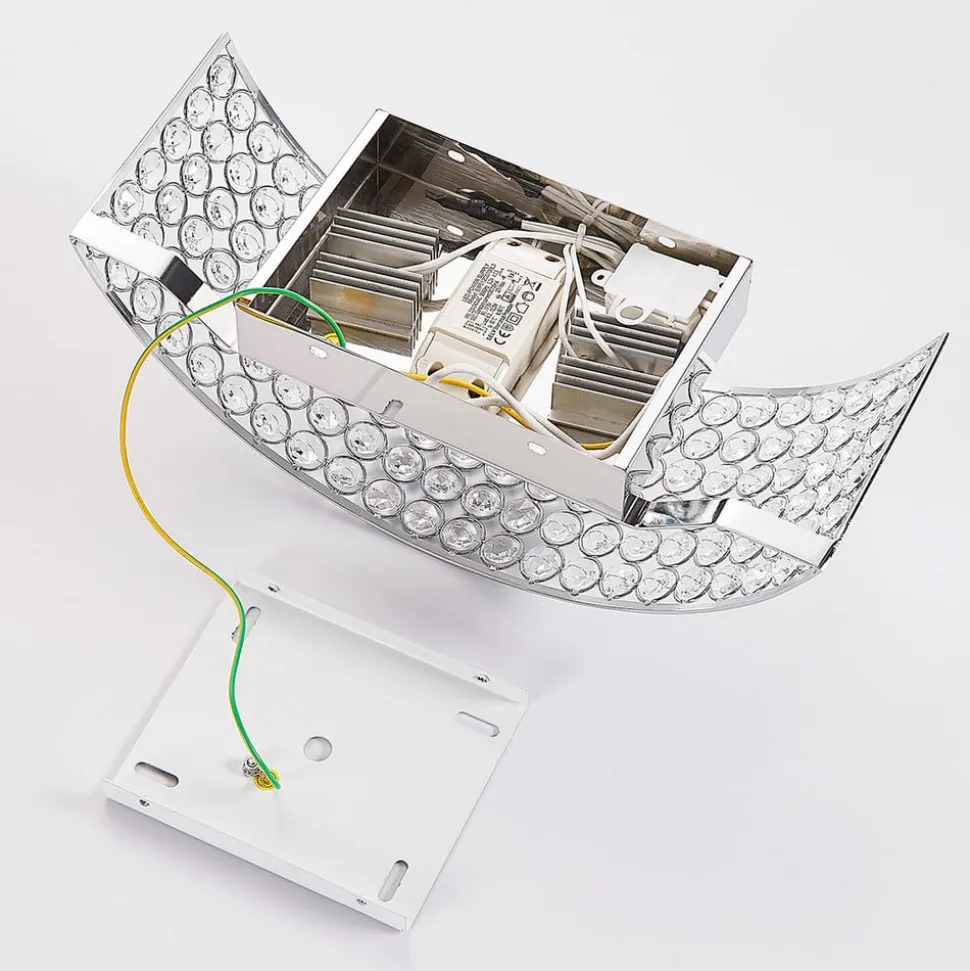 LED-vegglampe i krystall Alizee i krom