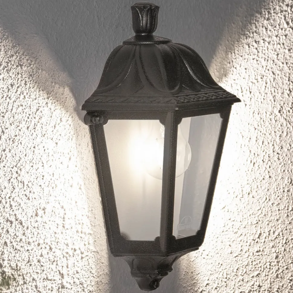 LED-vegglampe Iesse svart, saltvannsresistent