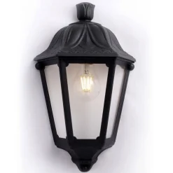 LED-vegglampe Iesse svart, saltvannsresistent