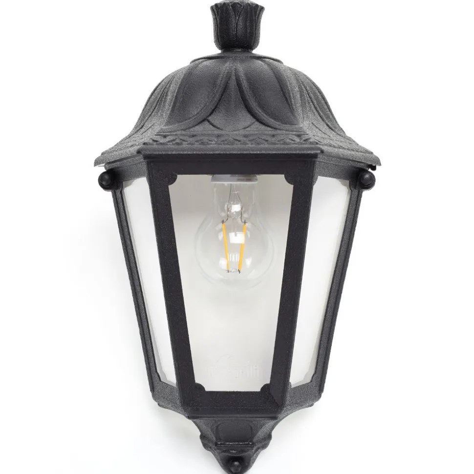 LED-vegglampe Iesse svart, saltvannsresistent