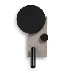 LED-vegglampe Klee, grå, høyre variant