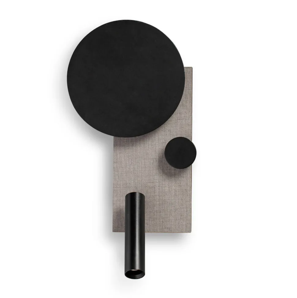 LED-vegglampe Klee, grå, høyre variant