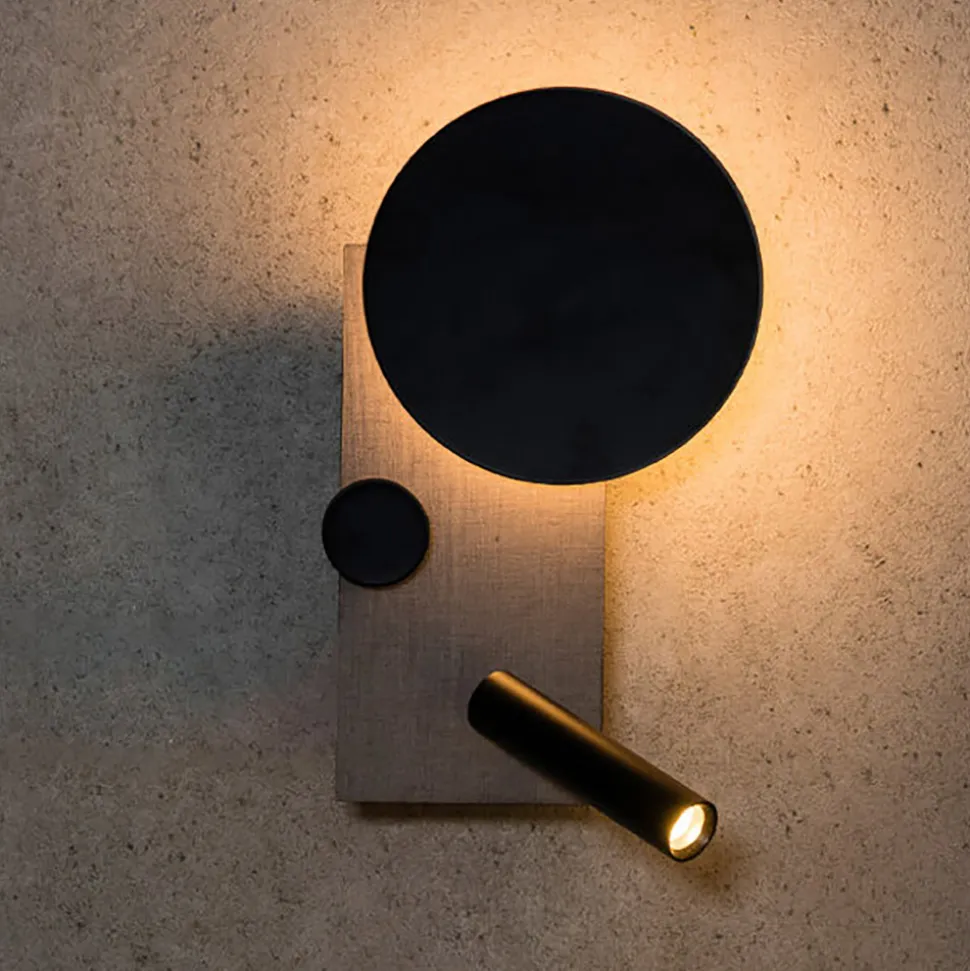 LED-vegglampe Klee, grå, venstre variant