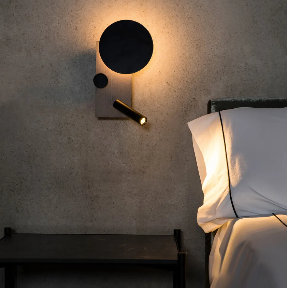 LED-vegglampe Klee, grå, venstre variant