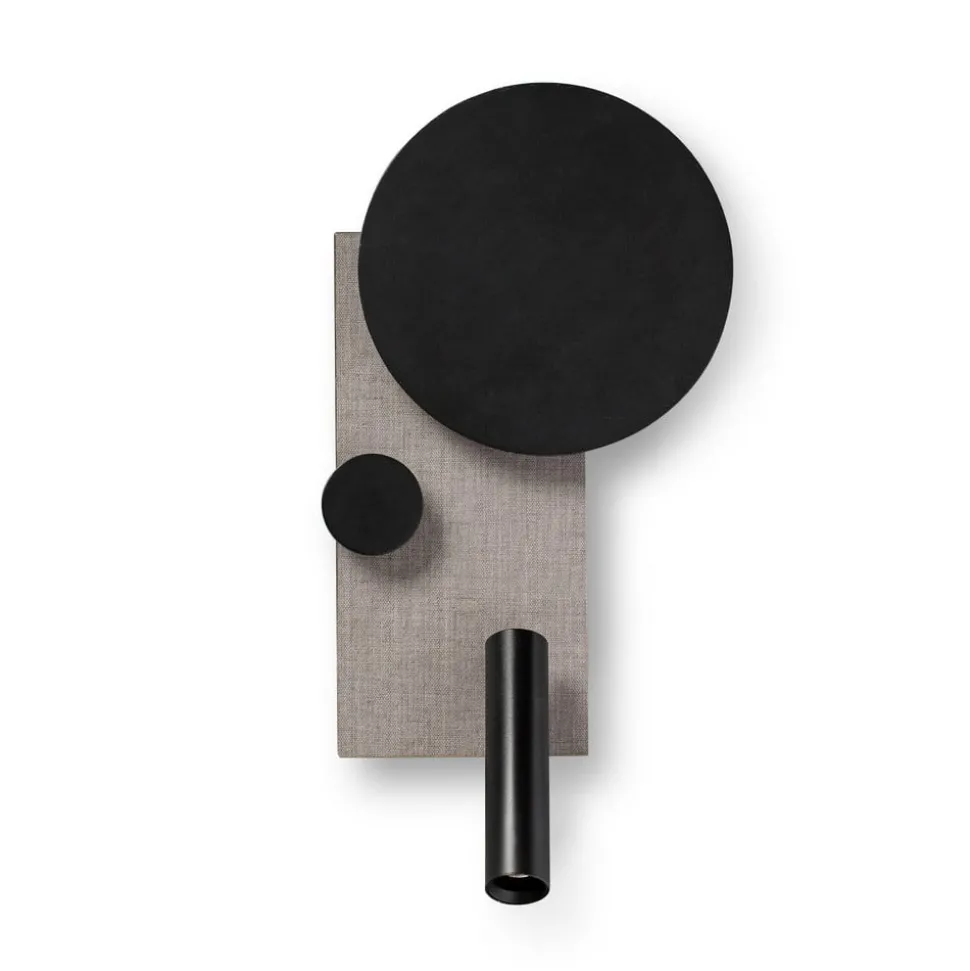 LED-vegglampe Klee, grå, venstre variant