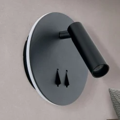 LED-vegglampe Lenny med 2 lyskilder, svart