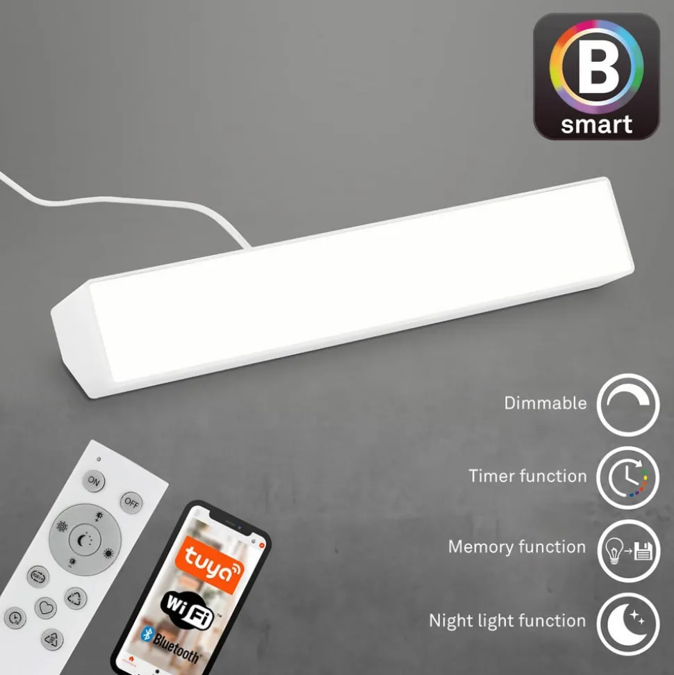 LED-vegglampe Muro S, CCT, RGB, dimbar, hvit