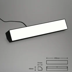 LED-vegglampe Muro S, CCT, RGB, dimbar, svart