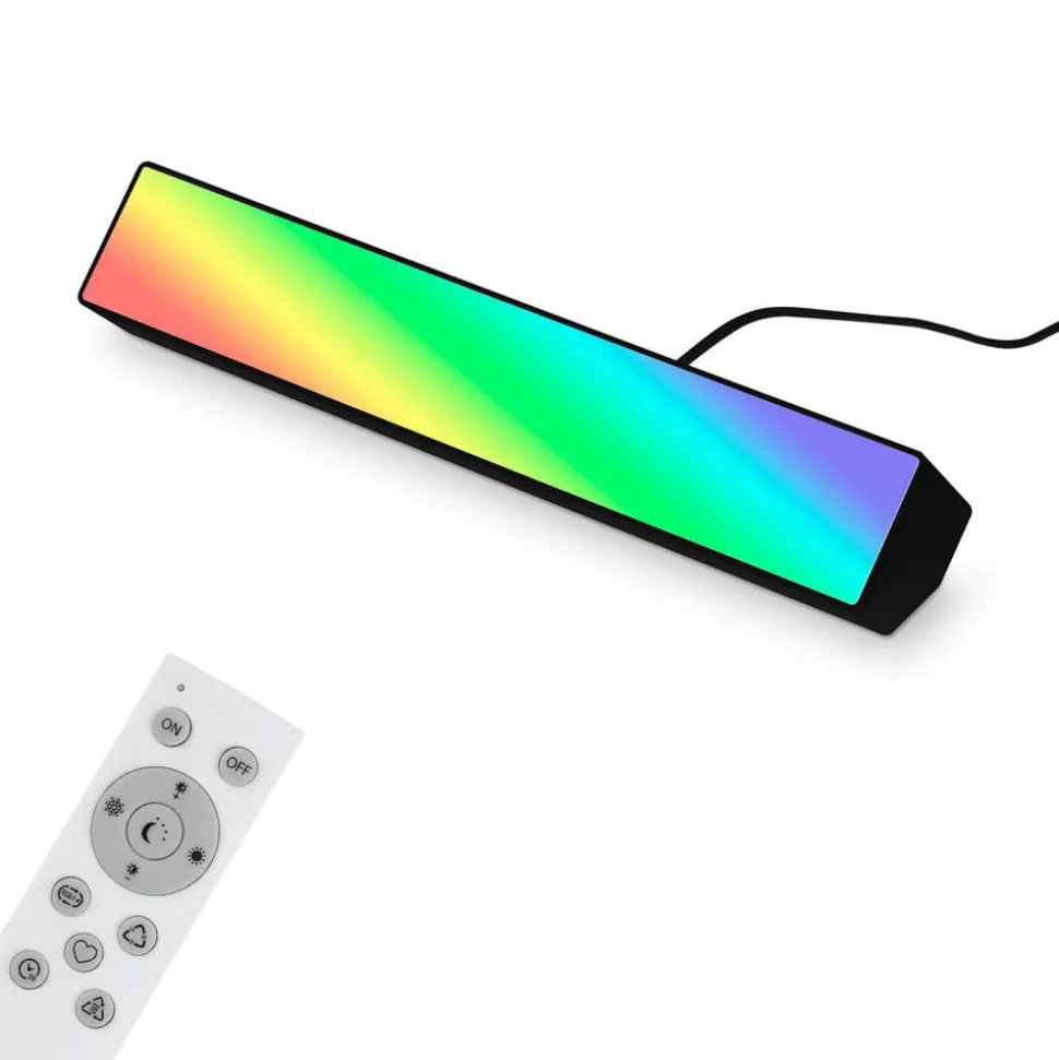 LED-vegglampe Muro S, CCT, RGB, dimbar, svart