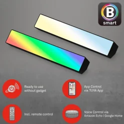 LED-vegglampe Muro S, CCT, RGB, dimbar, svart