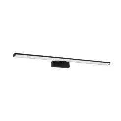 LED-vegglampe Pandella 1, lengde 78 cm, svart, aluminium