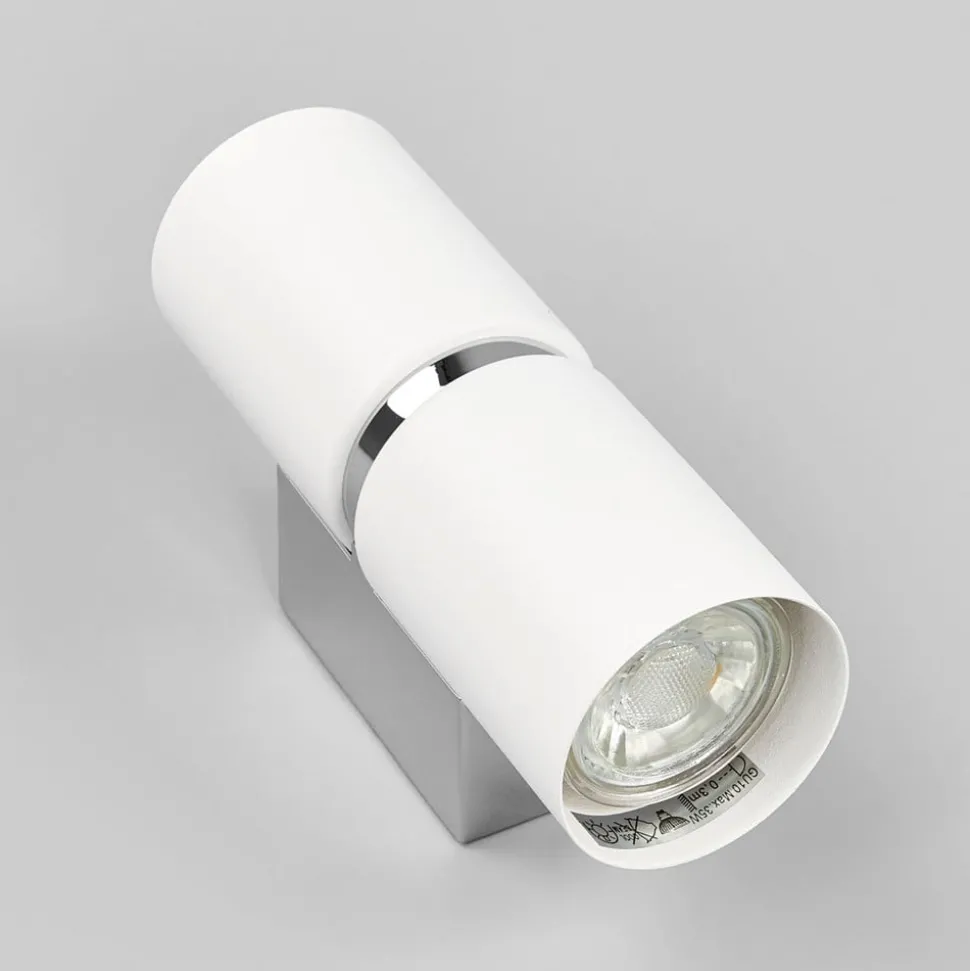 LED-vegglampe Passa, rund, hvit