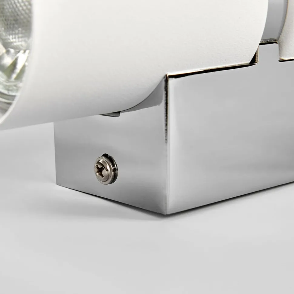 LED-vegglampe Passa, rund, hvit