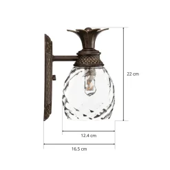 LED-vegglampe Plantation, strålende nedover