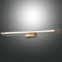 LED-vegglampe Rapallo, messing, IP44, 80 cm